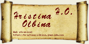 Hristina Olbina vizit kartica
